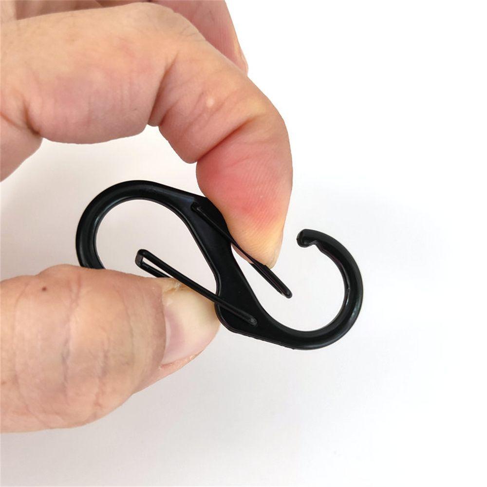 Set 10 Móc Khóa Carabiner Bằng Thép Không Gỉ Chống Trộm