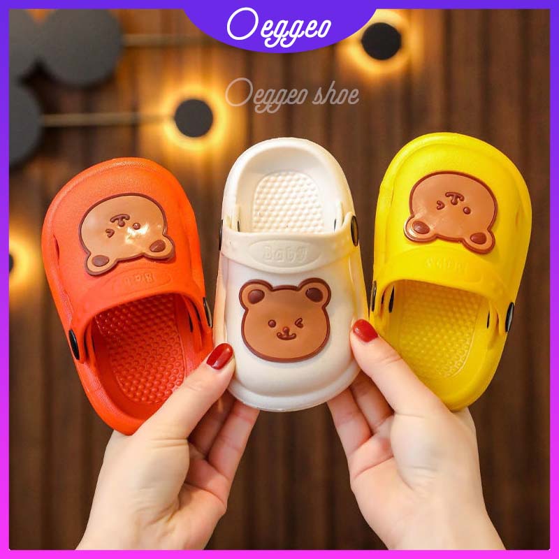 Dép Quai Ngang Hình Gấu Hoạt Hình Dễ Thương Cho Các Bé