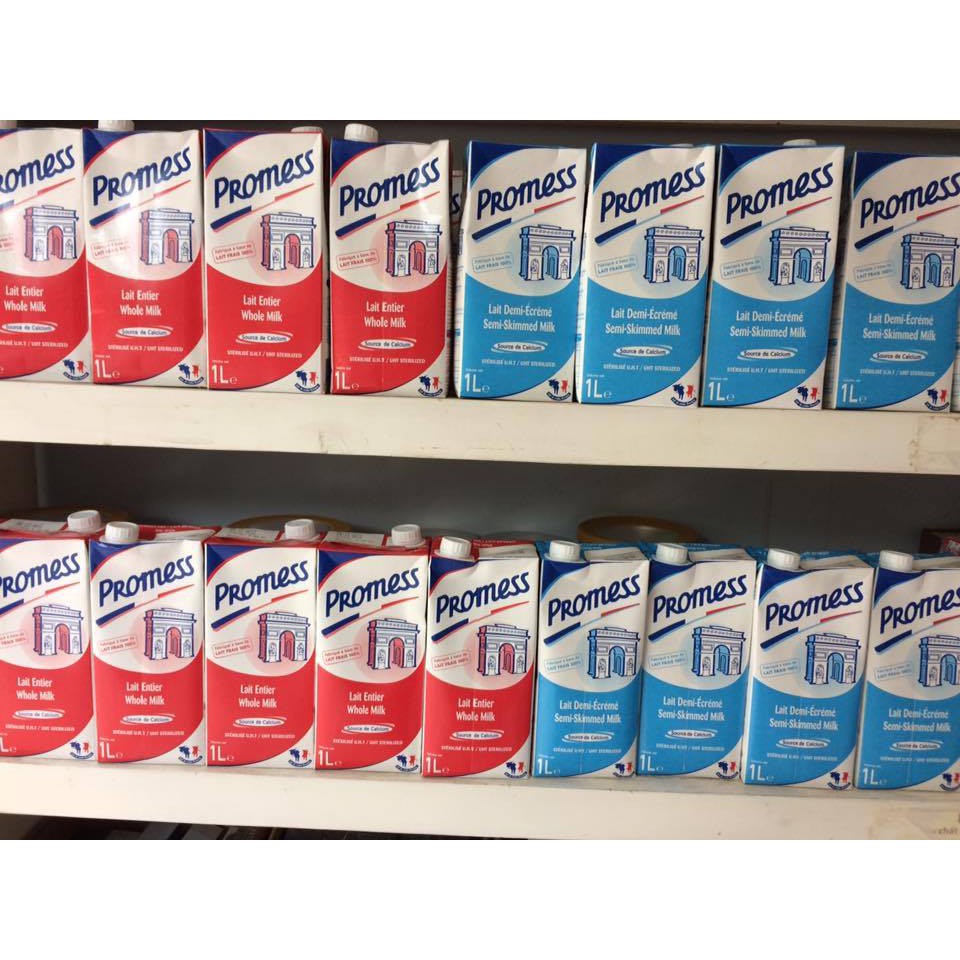Sữa tươi nguyên kem PROMESS 3.5%, Ít béo, tách béo (1 lít)