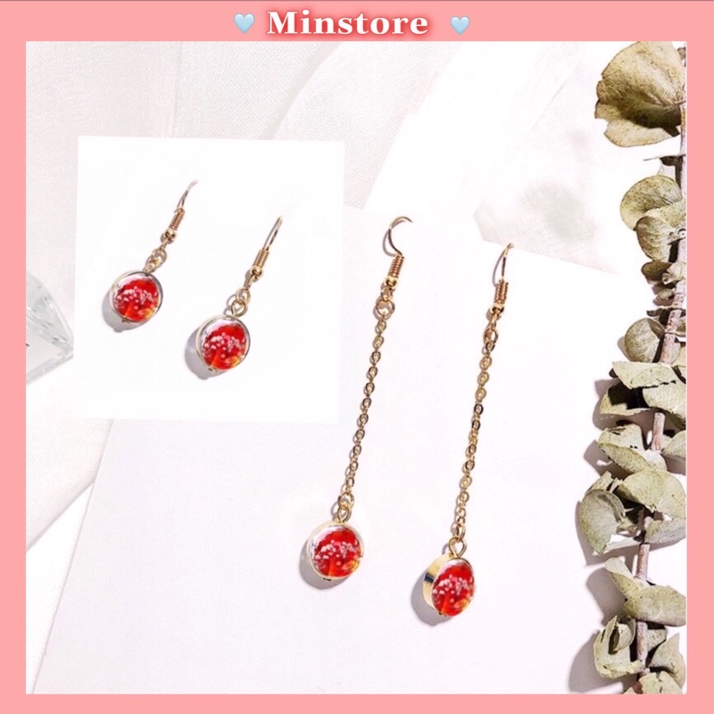 Khuyên Tai Đá Thuỷ Tinh Sáng Đẹp Sang Thiết Kế Trang Sức Độc Đáo