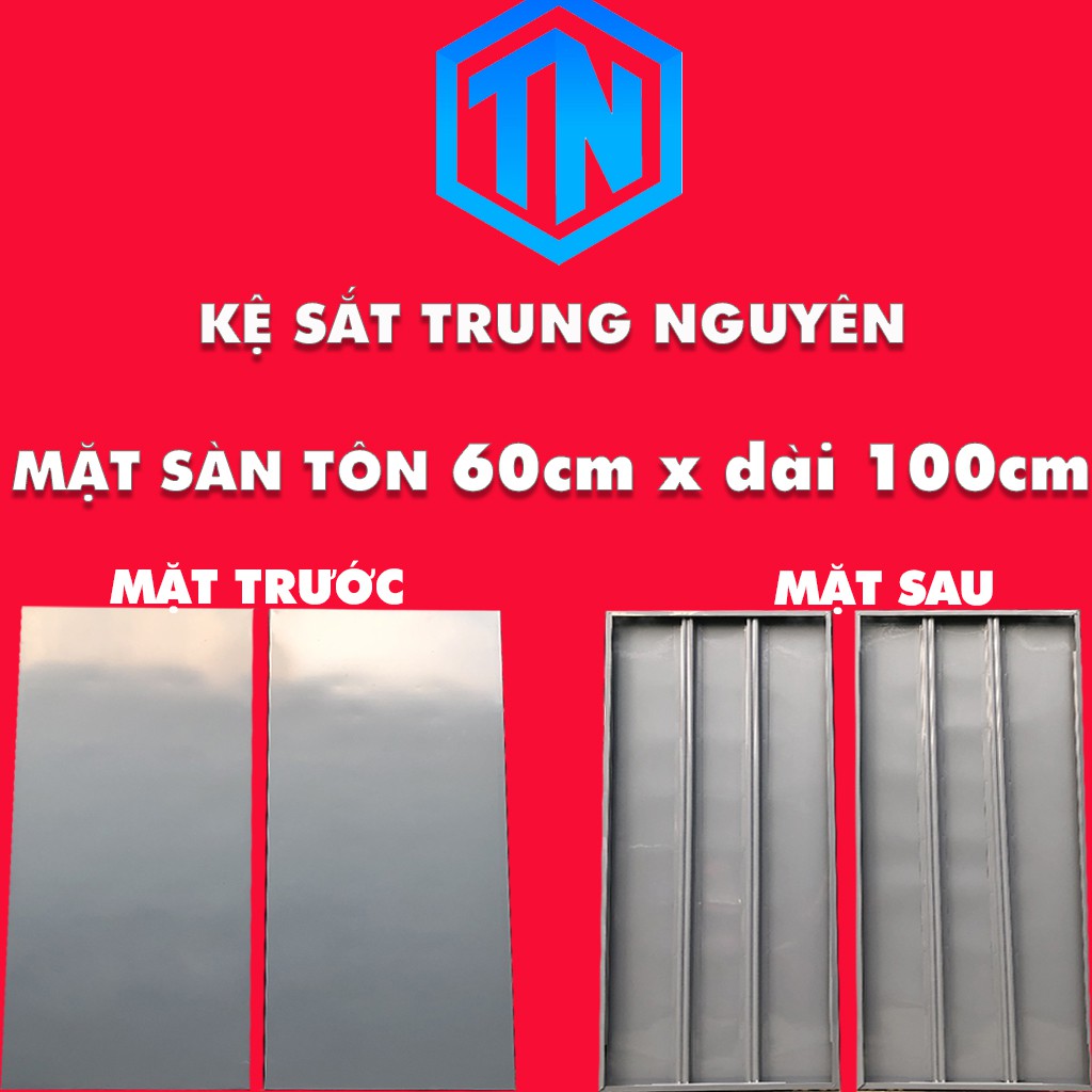 Sàn tôn v lỗ rộng 60cm x dài 100cm 60x100 lắp kệ TRUNG NGUYÊN