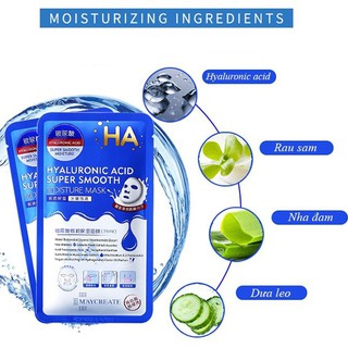 Mặt nạ dưỡng ẩm HA MayCreate, giúp da trắng sáng căng bóng, mịn màng 01 miếng hàng nội địa Trung