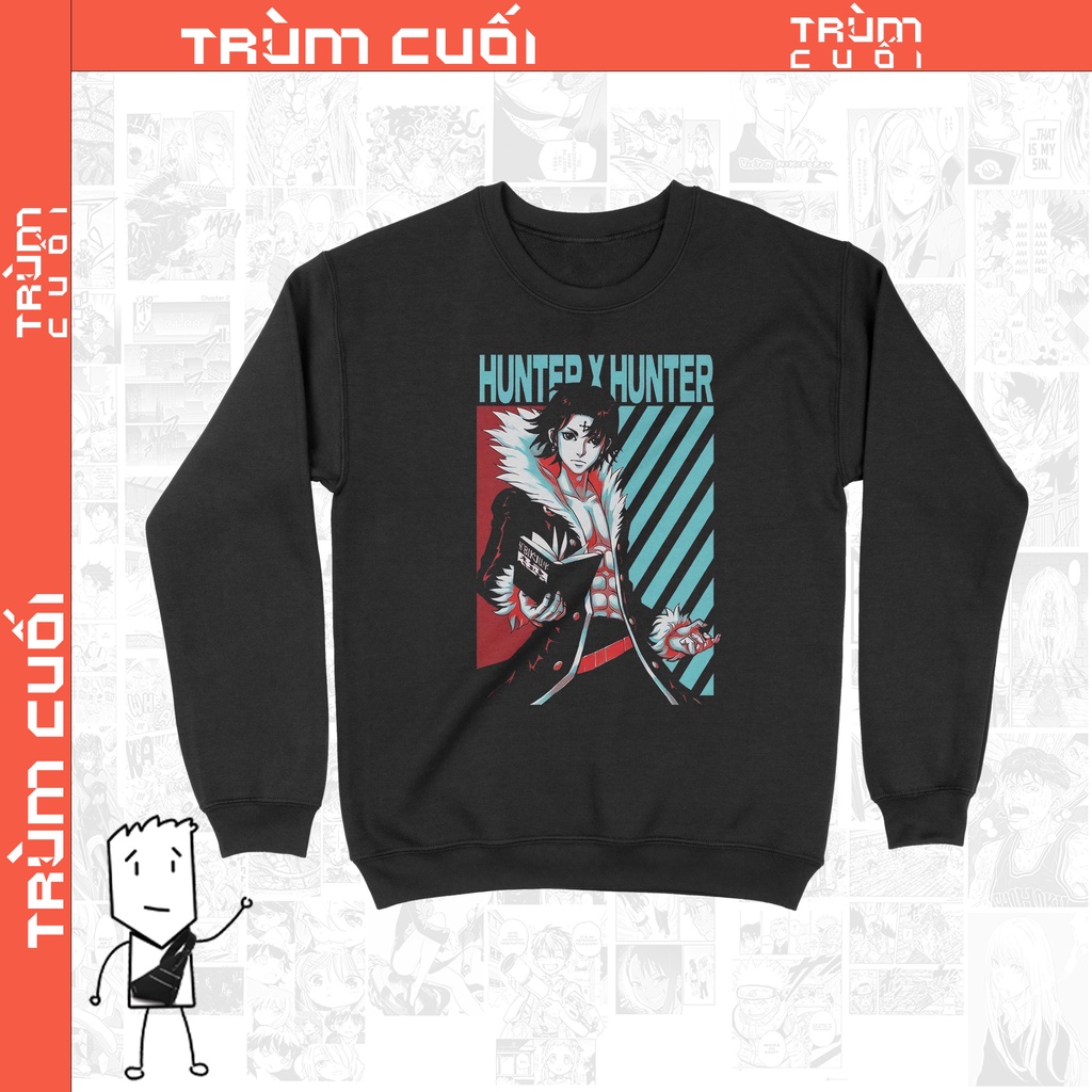 Áo Sweater Chrollo Lucilfer - HxH, Trùm Cuối Anime, Unisex Nỉ Bông 100% 2 màu nam nữ 0026
