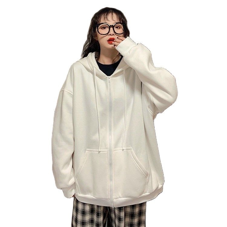 [ VẢI NỈ - SIÊU ĐẸP ] Áo Khoác hoodie form rộng Đen Khoá Kéo Siêu Hot 2023 dành cho nam và nữ BỎ SỈ
