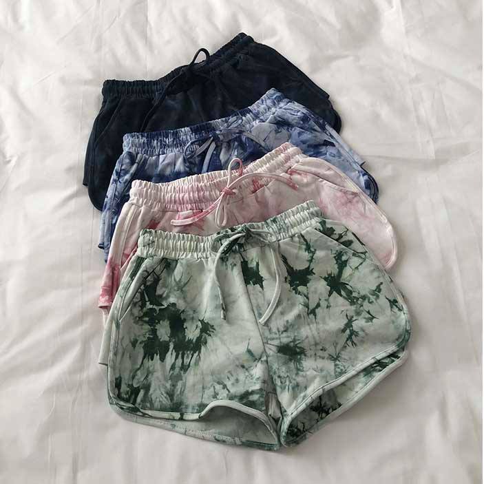 Quần đùi loang unisex cạp chun freesize phôm rộng dáng suông cực tôn dáng - Quần đùi nữ mặc nhà mặc đi tập C197