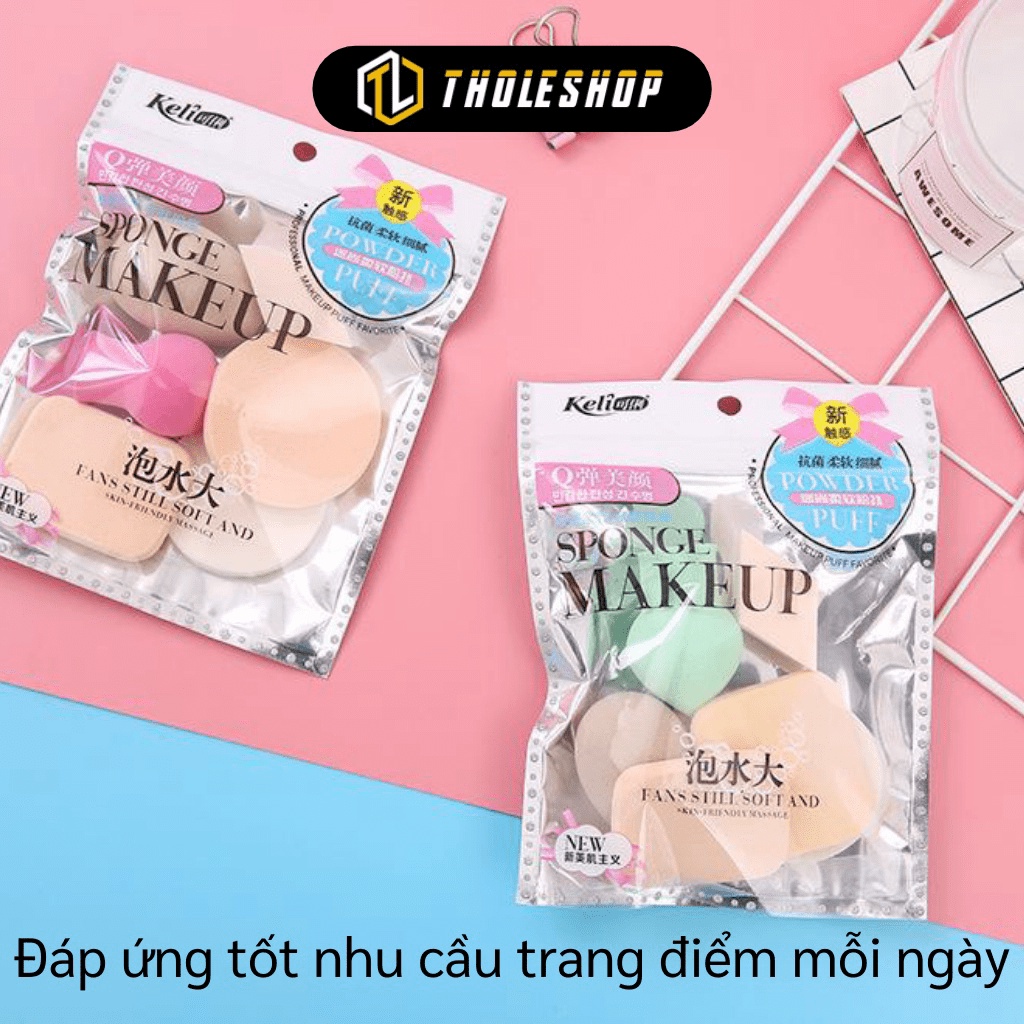 [SGD] Mút Trang Điểm - Combo 6 Mút Tán Kem Nền, Makeup Mềm Mại Nhiều Loại Khác Nhau 5010