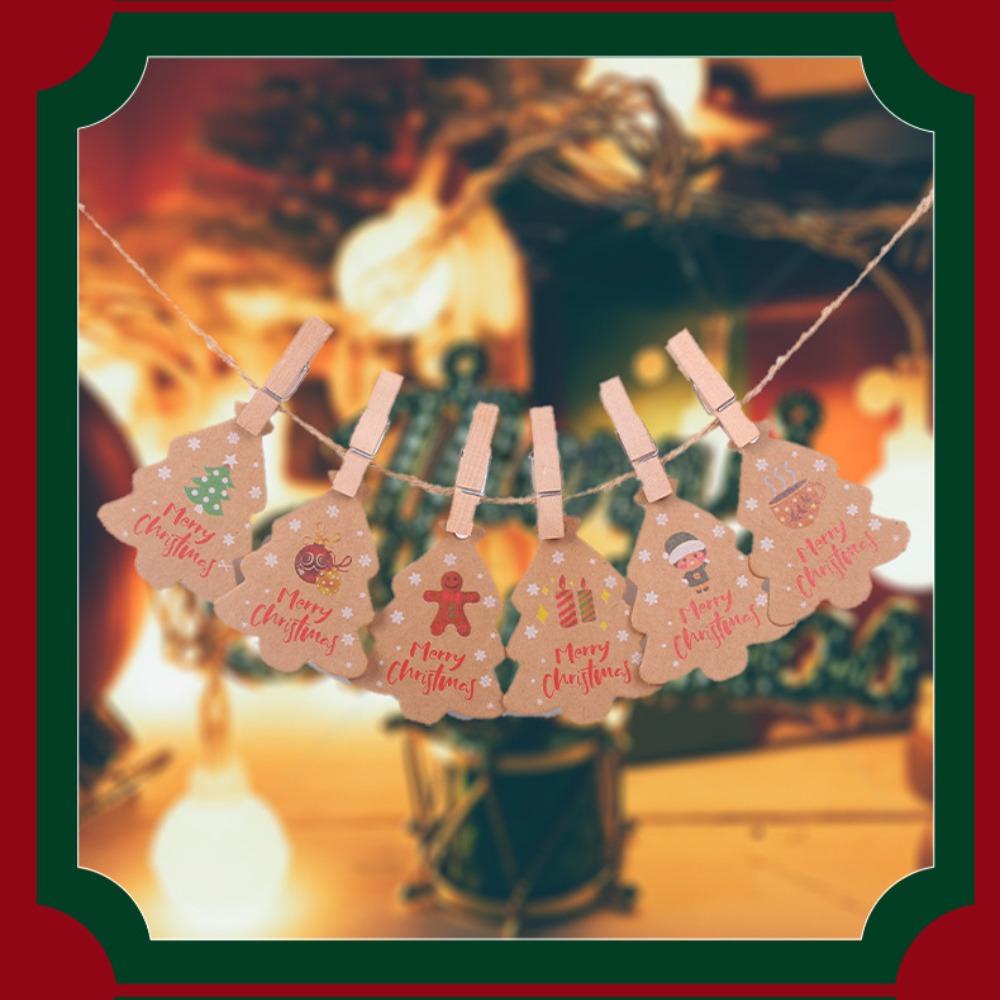 Thẻ Giấy Kraft Treo Trang Trí Cây Thông Giáng Sinh / Năm Mới DIY
