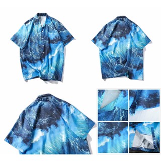 Bộ 8 Áo Sơ Mi In Họa Tiết 3d Phong Cách Hawaii Chất Lượng Cao
