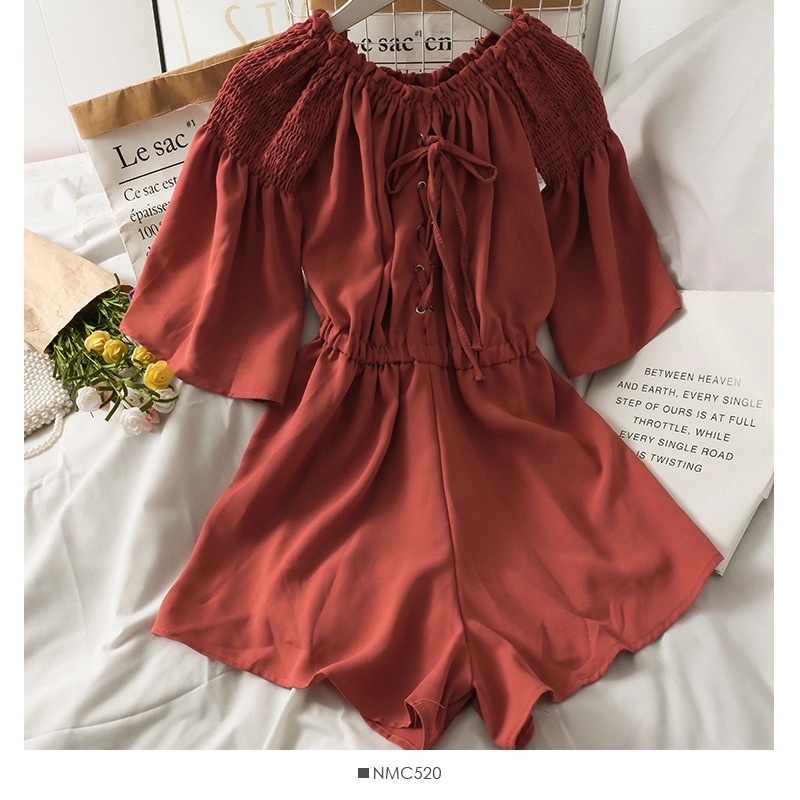 Jumpsuits phối dây thắt nơ ngực