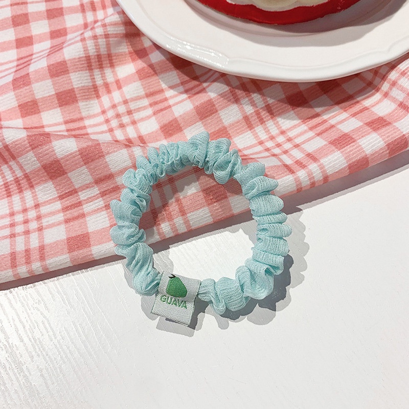 1 Dây Buộc Tóc Vải Voan Lưới Họa Tiết Trái Cây Phong Cách Hàn Quốc Cổ Điển Thời Trang Mùa Hè