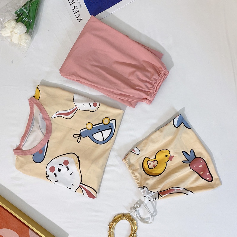 Bộ Ngủ Nữ Thu Đông Đồ Bộ Pijama Mặc Nhà Dài Tay Chất Cotton Thun Co Giãn LATOZIA TD05 | BigBuy360 - bigbuy360.vn