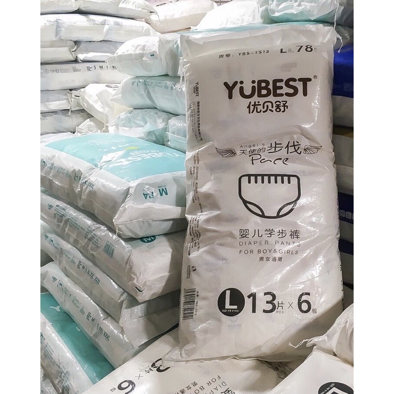 Tã/Bỉm Yubest, Tã Dán/Quần đủ Size S90-M84-L78-XL72-XXL66