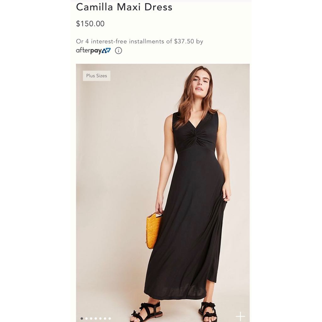 (SIZE 0US.2US.4US.6US) ĐẦM MAXI THUN 2 LỚP XOẮN EO MAEVE CHÍNH HÃNG - CAMILLA MAXI DRESS (ĐEN) (D140TBU)