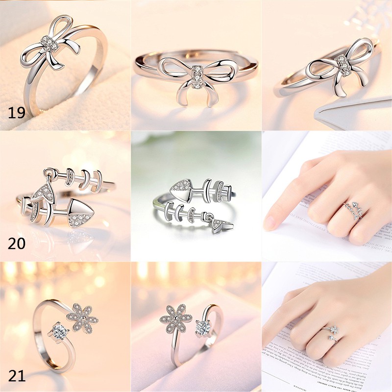 Nhẫn Mạ Bạc 925 49 Kiểu Dáng Sang Trọng