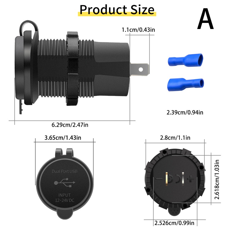 Ổ Cắm Sạc Nhanh Chống Nước IP65 60W Cho QC 4 0 PD Cho Điện Thoại / Máy Tính Bảng