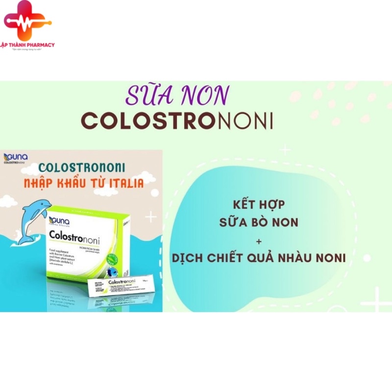 Sữa non ColostroNoni hộp 24 gói- Sản phẩm bảo vệ sức khỏe , tăng cường miễn dịch , hỗ trợ hệ tiêu hóa đường ruột