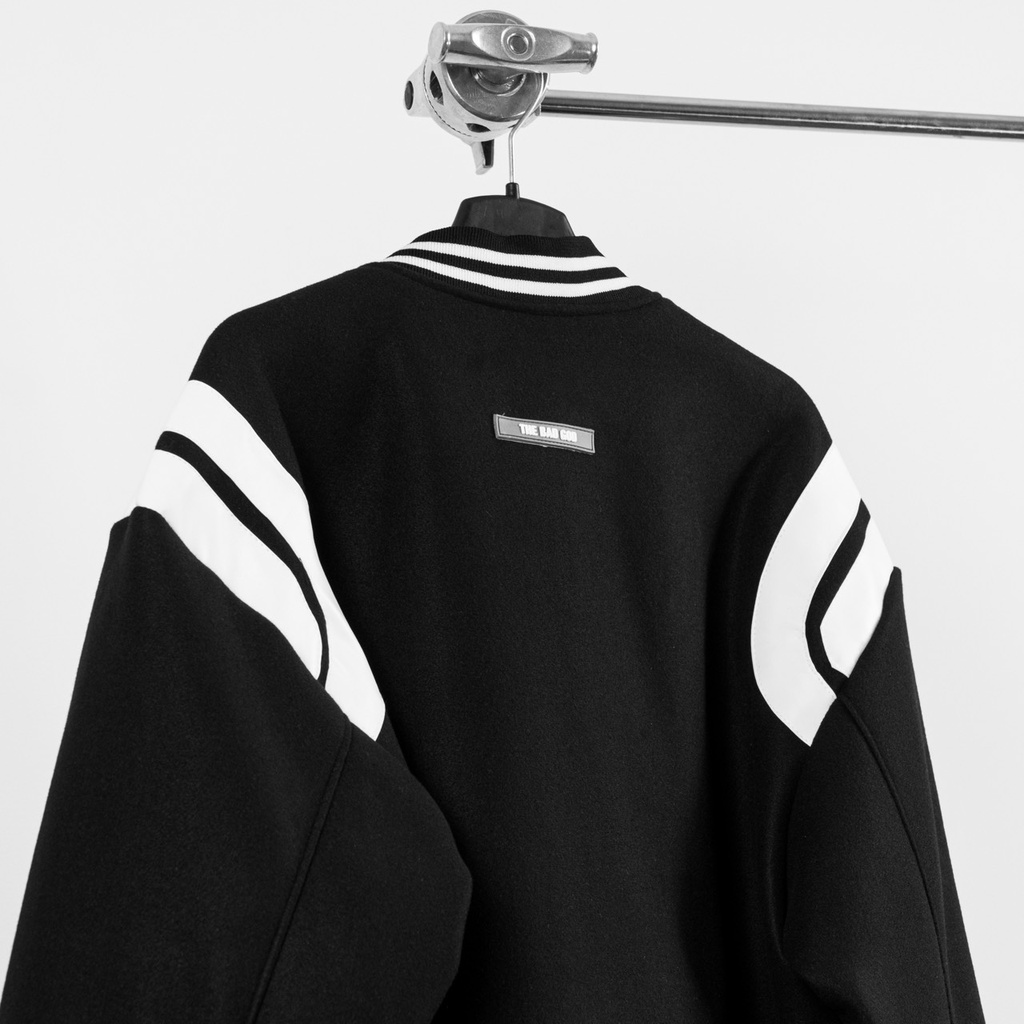 Áo khoác Bomber varsity jacket The Bad God Teddy đen