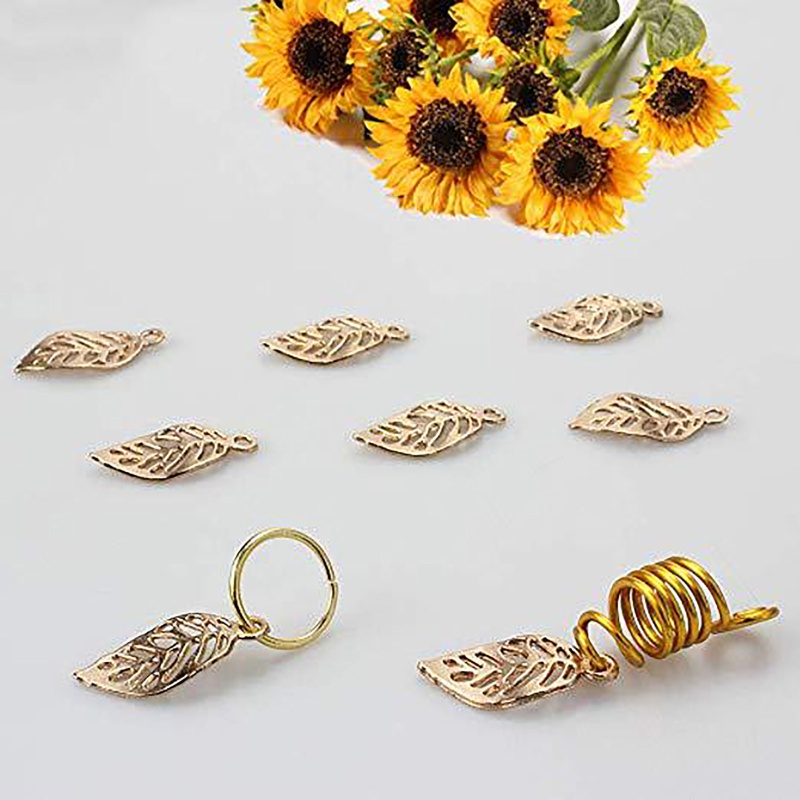 Youyo Bộ Vòng Kim Loại Xỏ Hạt Nối Tóc Tết Bím DIY Trang Điểm Cho Nữ