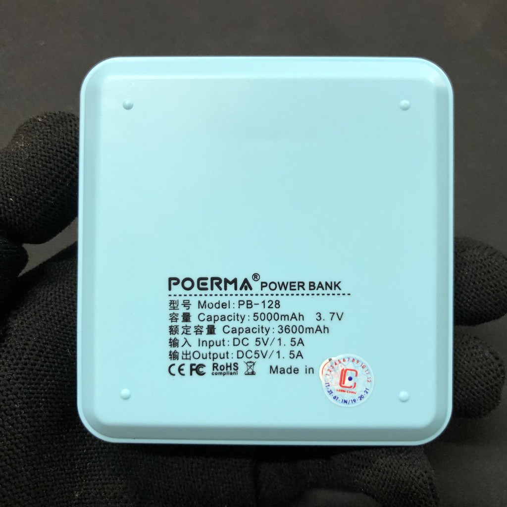 Pin Dự Phòng Poerma 5000 mAh PB-128 Chính Hãng Giá Siêu Rẻ