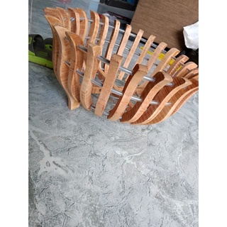 chậu gỗ nhãn f25