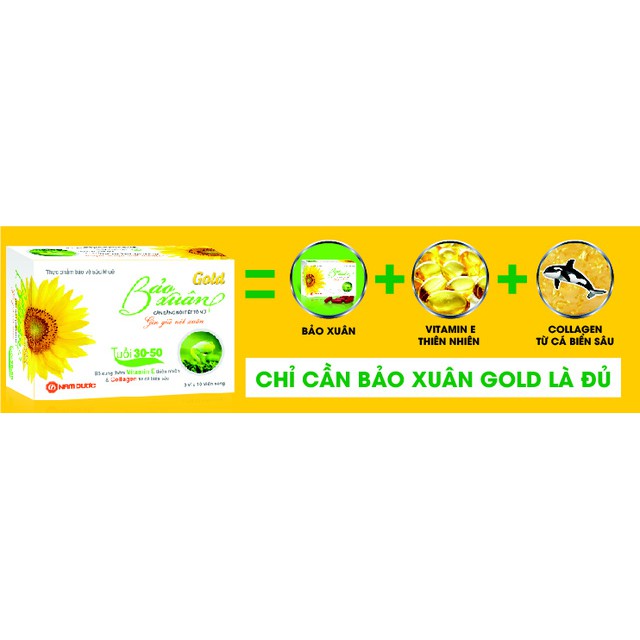 Bảo xuân Gold ( vàng ) hộp 30v, date 2025