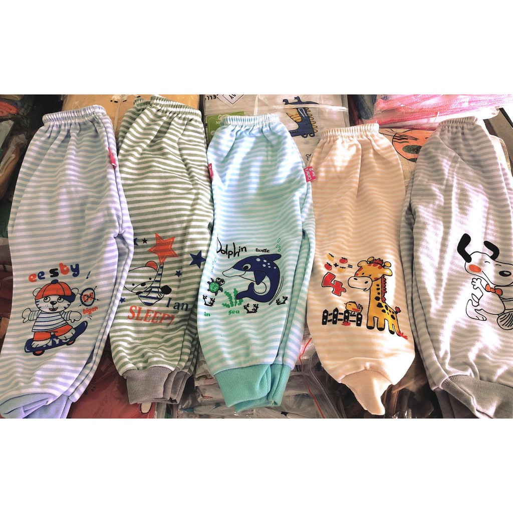  Xả lỗ - 10 chiếc quần dài họa tiết cho bé-chục dàimùa đông cho trẻ sơ sinh(0-6kg)