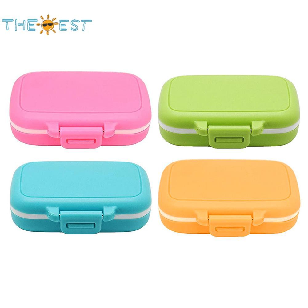 (hàng Mới Về) Set 4 Hộp Đựng Thuốc Mini Bằng Nhựa Tiện Dụng