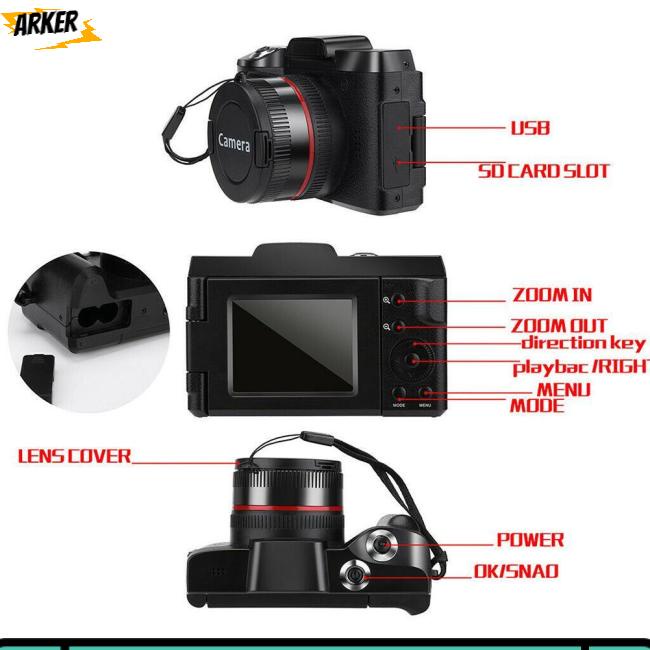 Camera kỹ thuật số chuyên nghiệp màn hình 2.4 inch 1080p 16X HD
 | BigBuy360 - bigbuy360.vn