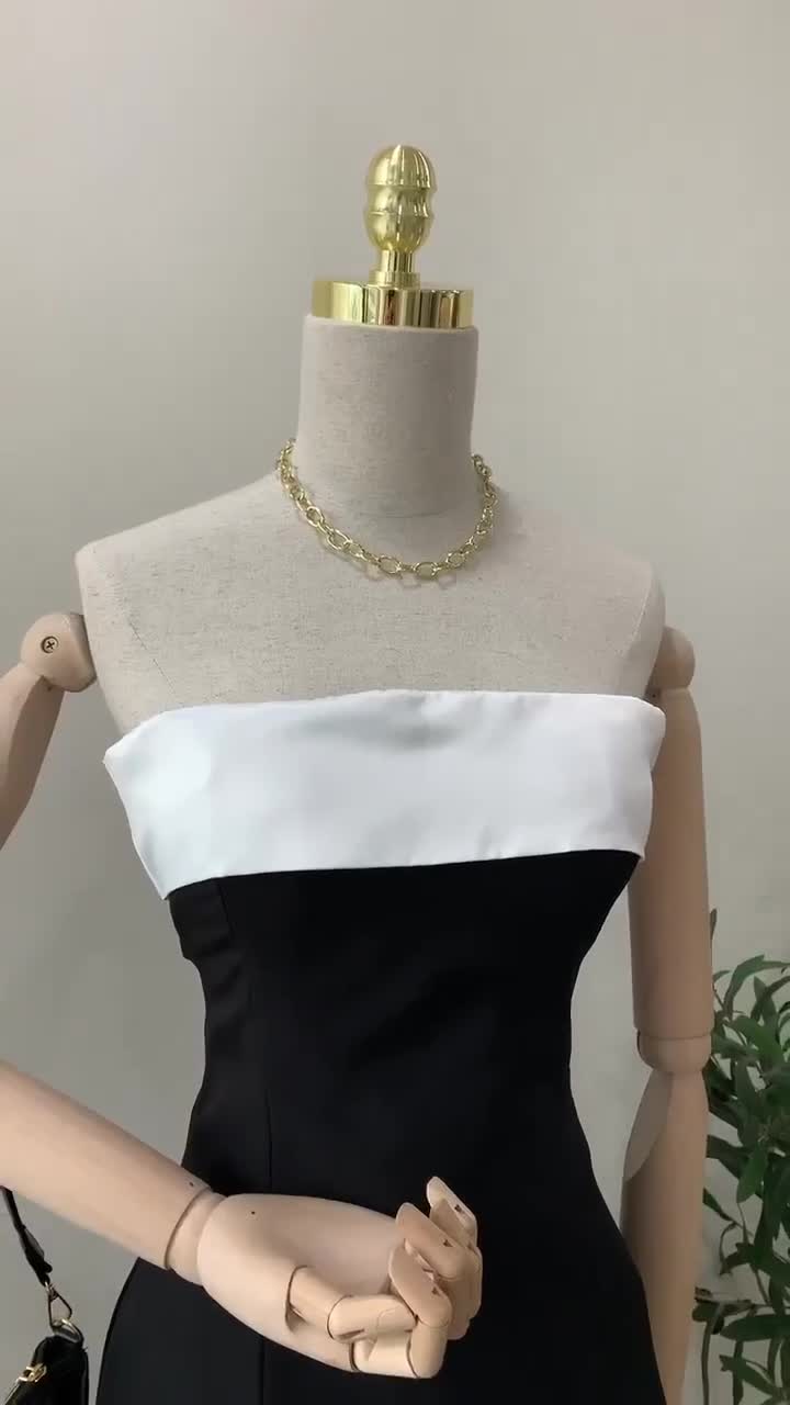 [1688 STORE'S] Áo cúp ngực đen viền trắng cao cấp, có sẵn lót ngực | BigBuy360 - bigbuy360.vn