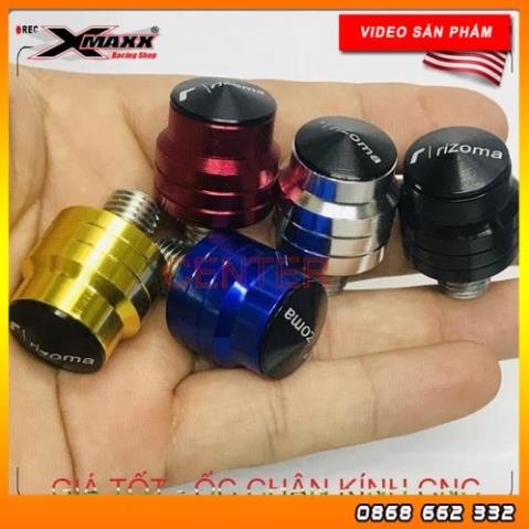 FreeShip- Ốc chân gương xe máy nhôm CNC có lắp bịt.Dùng cho các dòng xe Honda