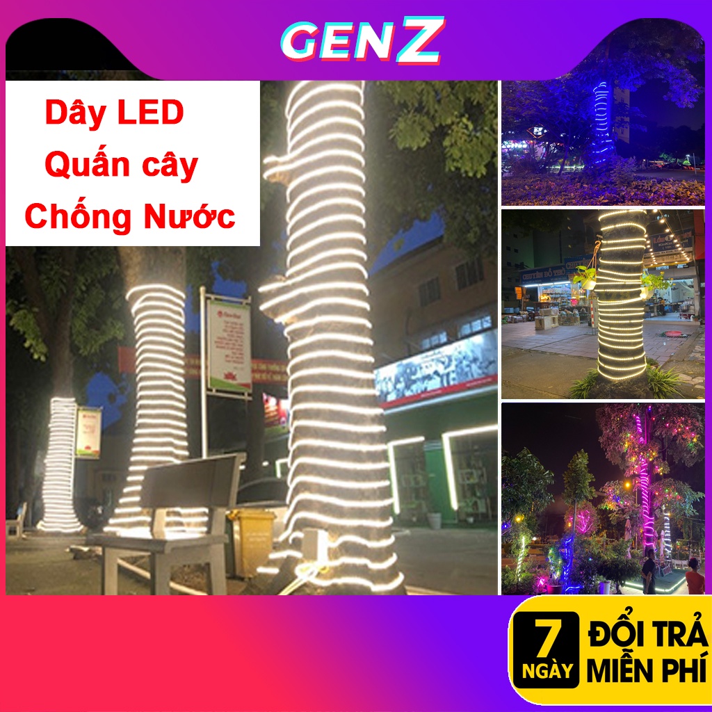 Đèn LED dây siêu sáng chống nước quấn cây, hắt trần, trang trí  Điện áp 220v