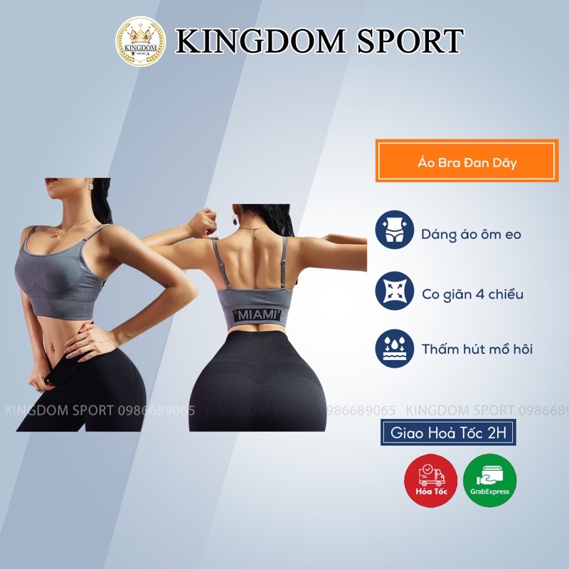 Áo Bra Đan Dây Lưng Sexy Tập Gym Tập Yoga Nữ MIAMI KINGDOM SPORT size S/M/L