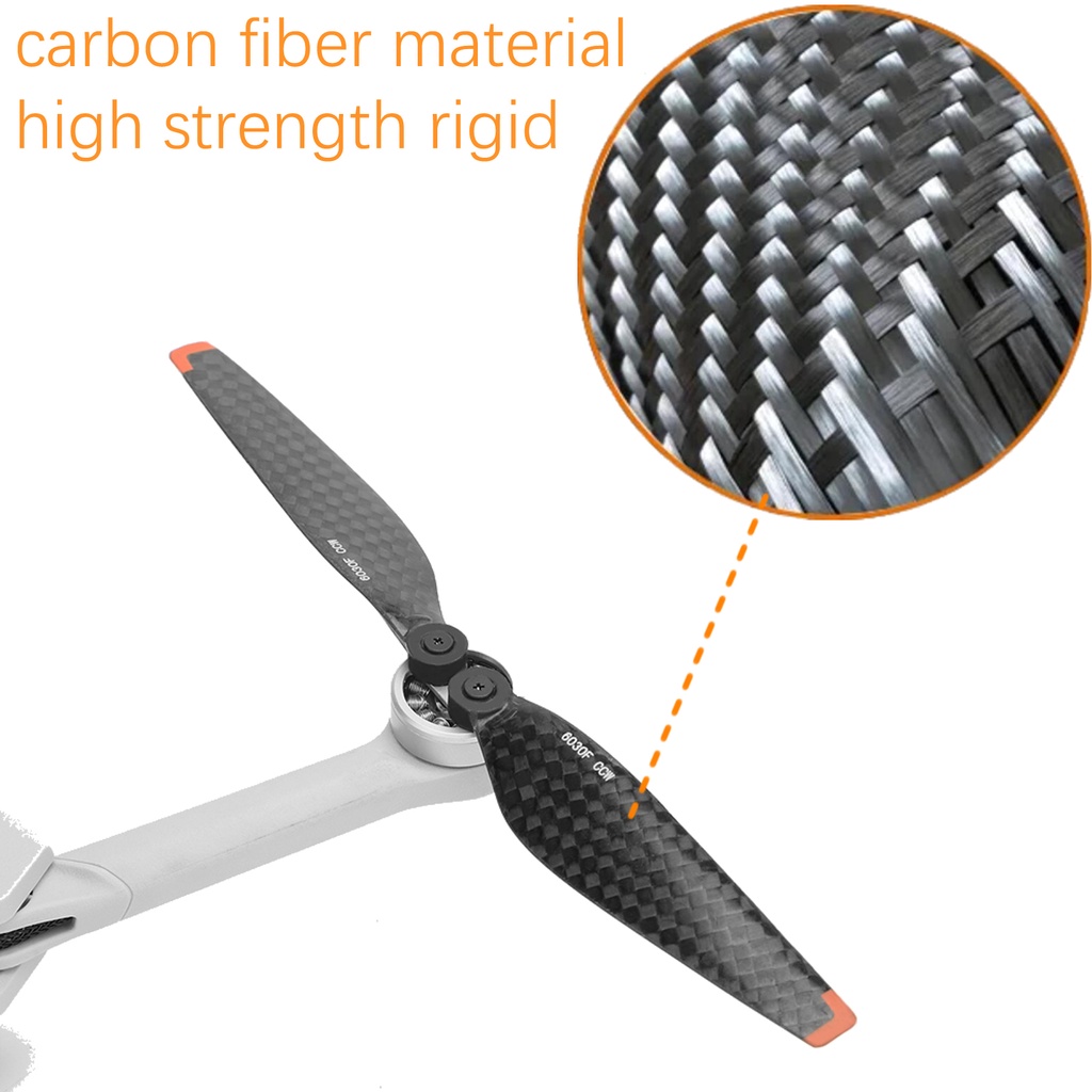 Cánh Quạt Cứng Bằng Sợi Carbon 6030F Trọng Lượng Nhẹ Và Bền Có Thể Gập Lại Cho DJI Mini 3 Pro