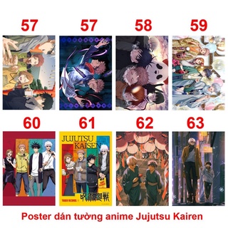 ảnh poster treo JuJutsu kaisen nhiều mẫu chọn/ tranh anh anime JuJutsu kaisen