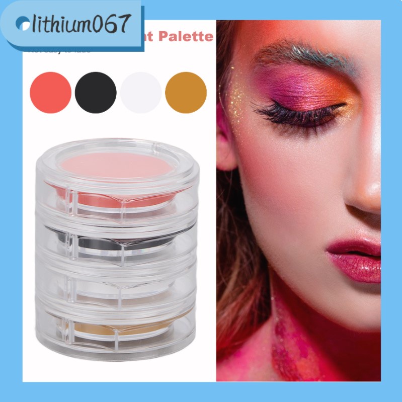 Lithium067 Face Body Paint 4 Colors Hypoallergenic Makeup Painting Palette for Christmas Party 1.2oz Dầu Trang Điểm Biểu Diễn Sân Khấu