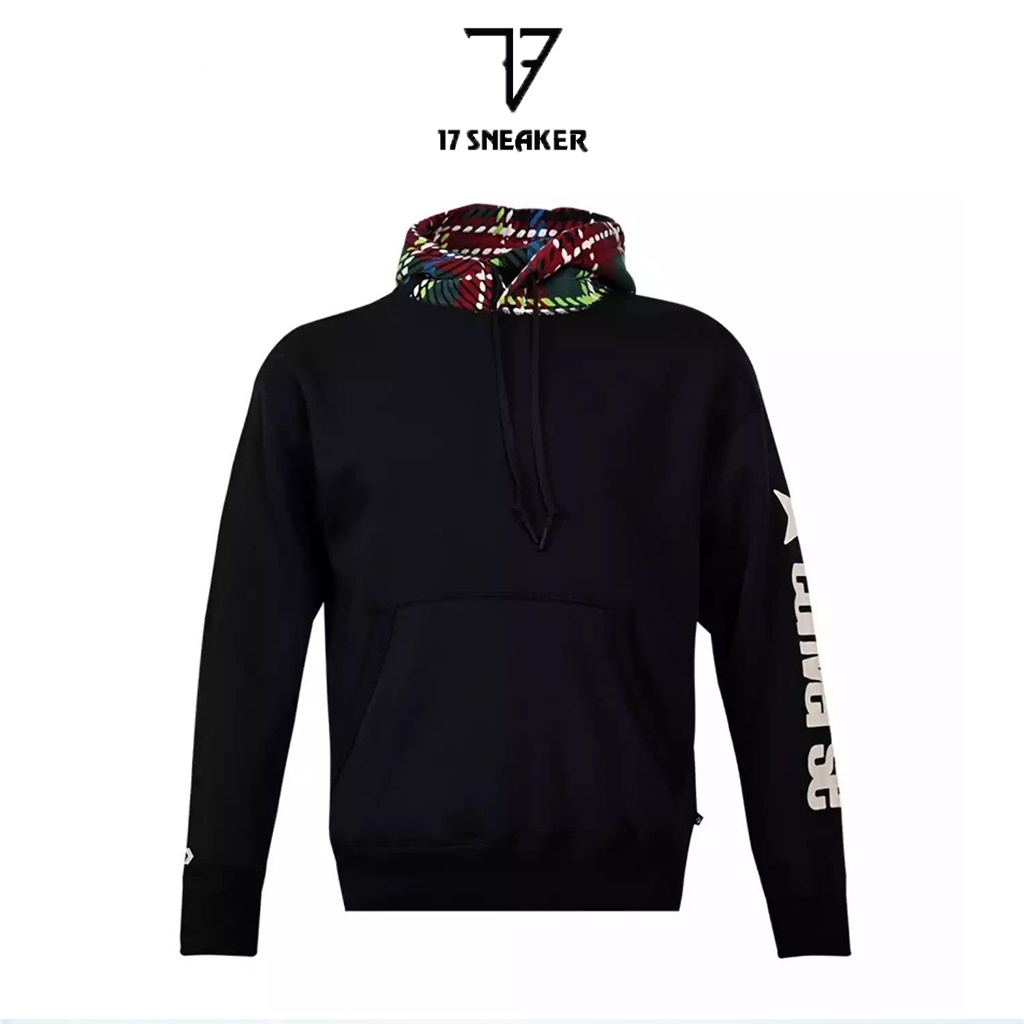 Áo Hoodie Converse màu đen, mẫu 2021, mã [10019969-A01]