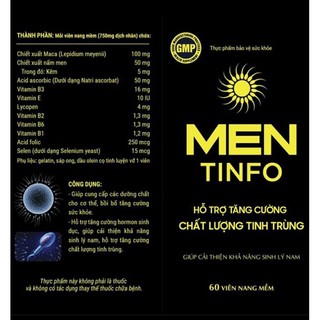 men tinfo hỗ trợ chất lượng tinh trùng