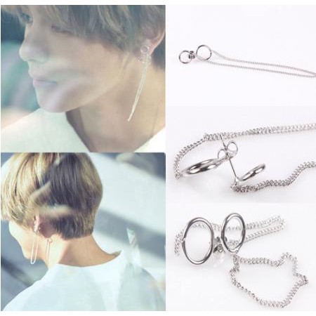 Khuyên tai bạc phong cách Hàn Quốc dành cho fan hâm mộ nhóm nhạc BTS