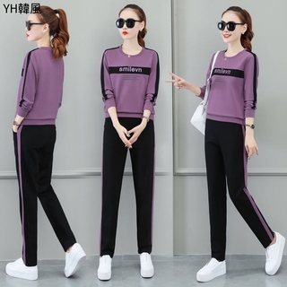 Bộ Đồ Thể Thao Dáng Rộng Kiểu Hàn Quốc Thời Trang Xuân Thu 2020 Cho Nữ