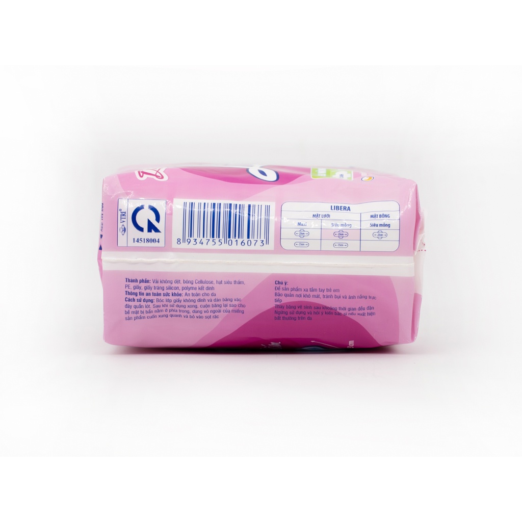 Combo 3 Băng Vệ Sinh Diana Libera Siêu Thấm Maxi Cánh 23cm 8 Miếng / Gói x3