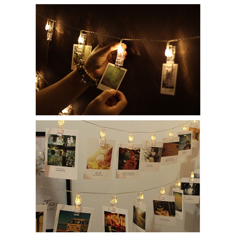 Dây Đèn LED Trang Trí Có Kẹp Decor Vintage 3M Và 20 Đèn | BigBuy360 - bigbuy360.vn
