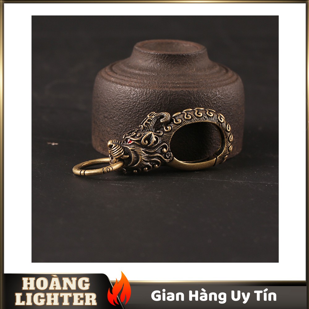 Móc Chìa Khóa, Móc Khóa Thắt Lưng Đồng Kiểu Dáng Rồng Mắt Đỏ Chắc Chắn