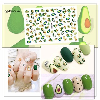Nhãn dán trang trí móng tay chống nước hình lá cây xương rồng