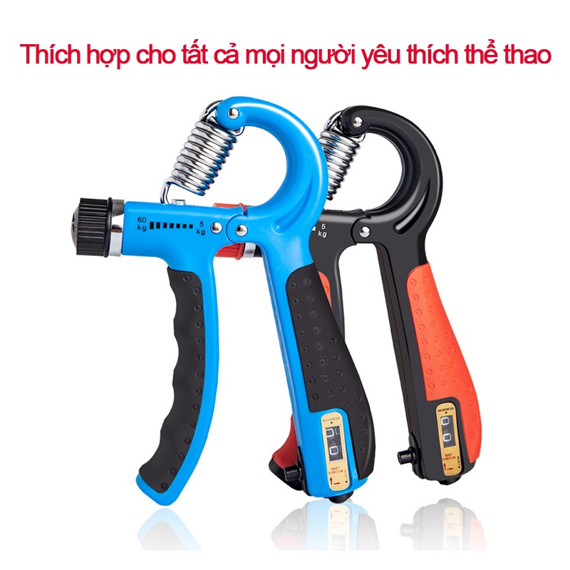 Kìm bóp tập cơ tay tập gym ,kìm bóp tay đếm số có lò xo hiệu quả điểu chỉnh lực 5 -60kg ,kìm bóp tay chữ A