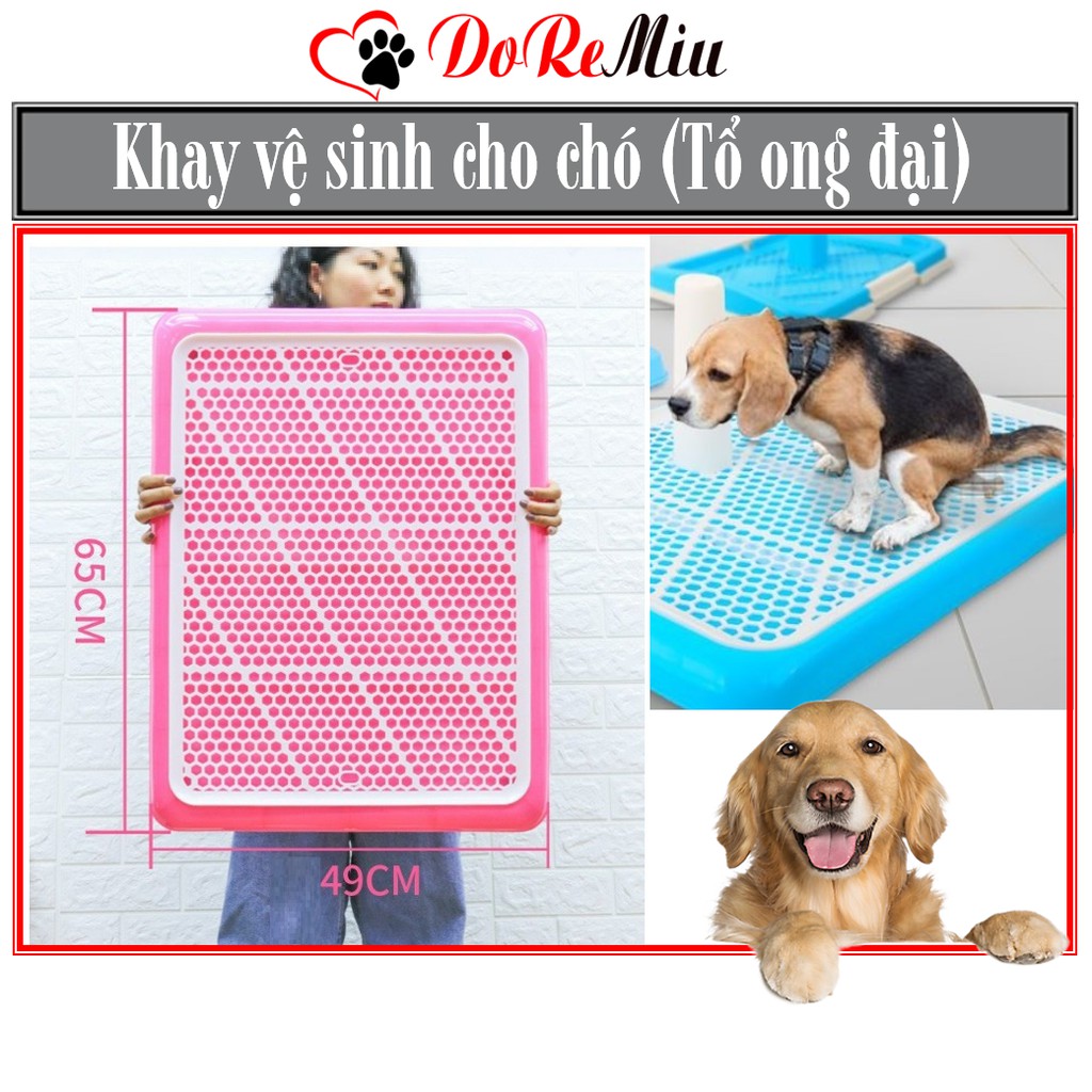 Doremiu- Khay vệ sinh chó - loại khay tổ ong siêu to khổng lồ cho chó đến 35kg