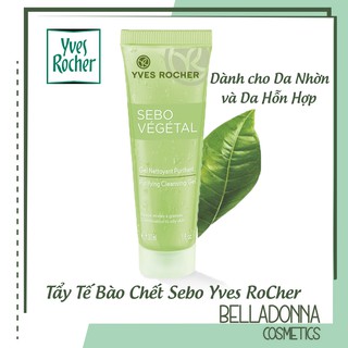 [Chính hãng, Có tem] Tẩy Tế Bào Chết Dành Cho Da Nhờn & Da Hỗn Hợp Yves Rocher Sebo Vegetal 75ml