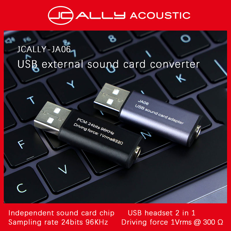 Bộ Chuyển Đổi Âm Thanh Jcally Ja06 Usb Sang Tai Nghe 3.5mm Có Mic Cho Windows Notebook Ps4