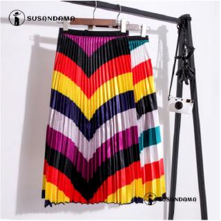 Chân váy xòe dập ly thời trang dành cho nữ