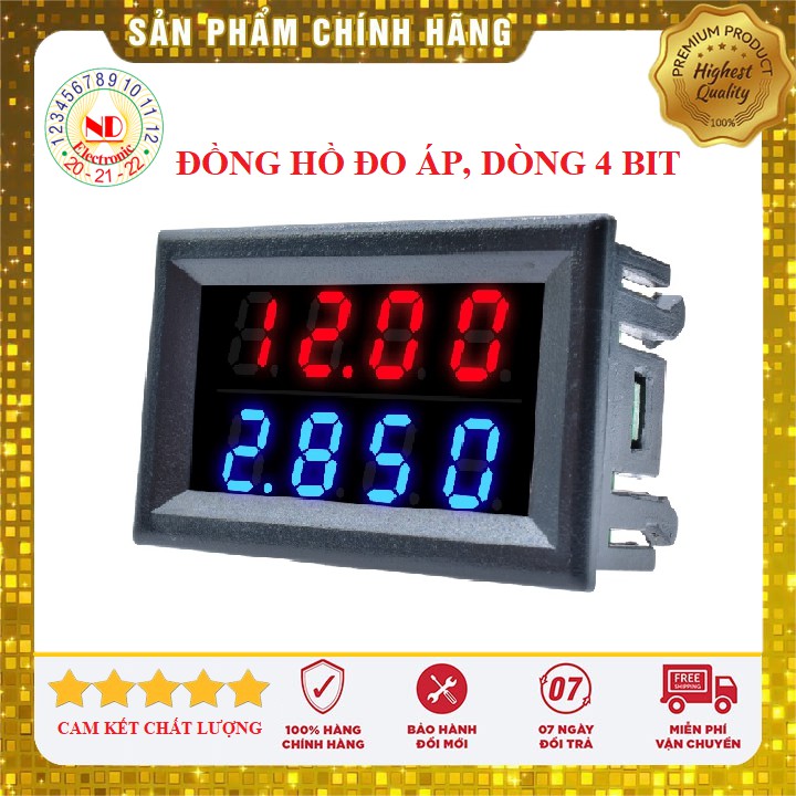 Vôn kế kỹ thuật số DC 0-200V 10A  4 bit