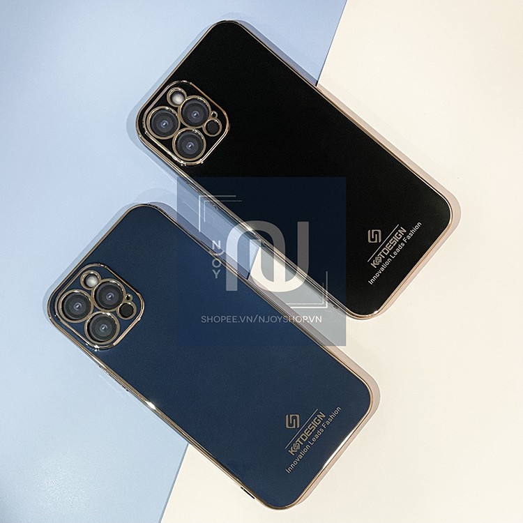 Ốp Lưng iPhone 12 Pro Max Cao Cấp Chính Hãng Kst Design Viền Crom Mạ Vàng Gold Bảo Vệ Camera Chống Sốc Sang Trọng